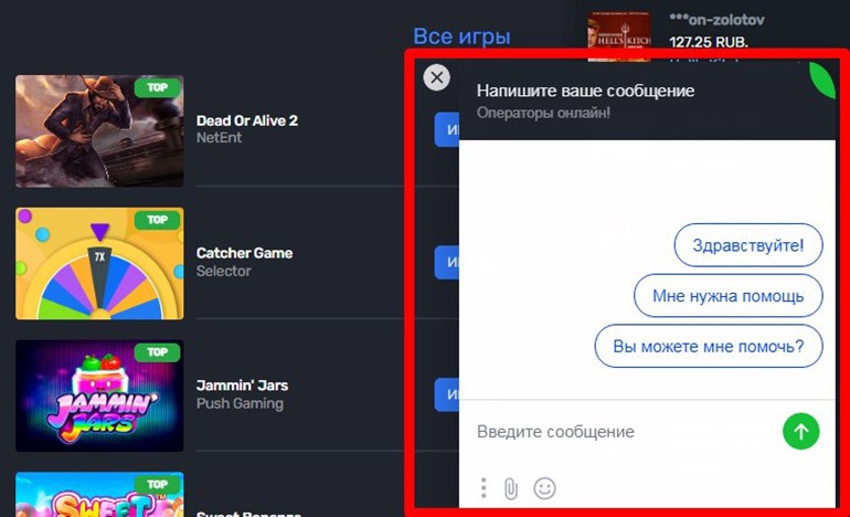 Онлайн-чат с технической поддержкой